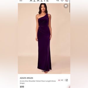 Azazie Grape Dress
